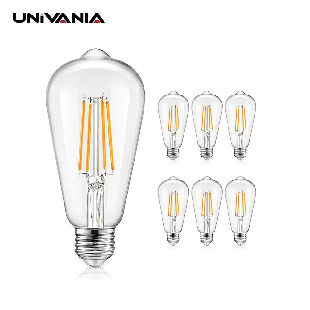 UNIVANIA ST64 antique vintage LED filament edison light bulbs 4w
