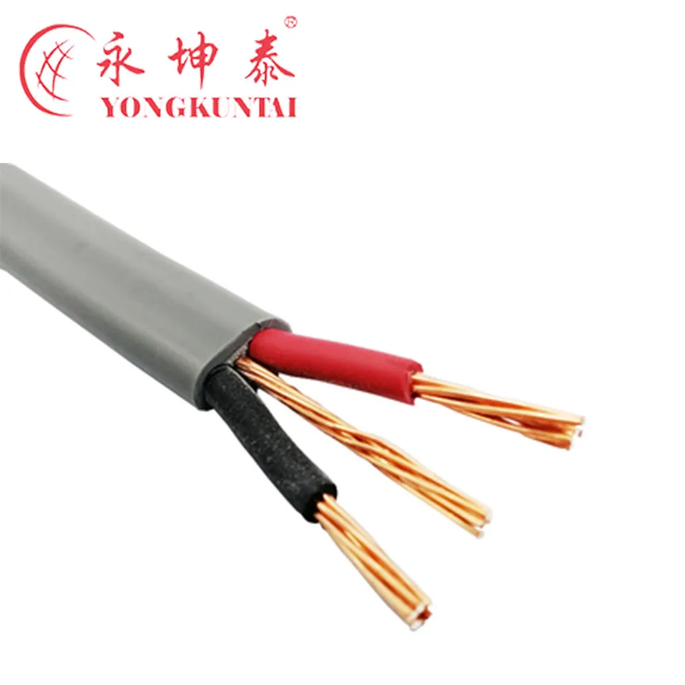 Customized Flat 3 core Cable BVVB Flexible Flat Twin 6mm Earth Cable