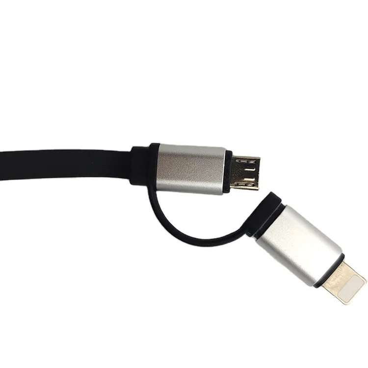 Прочная ткань быстрое зарядное устройство 2 в 1 android зарядный usb кабель