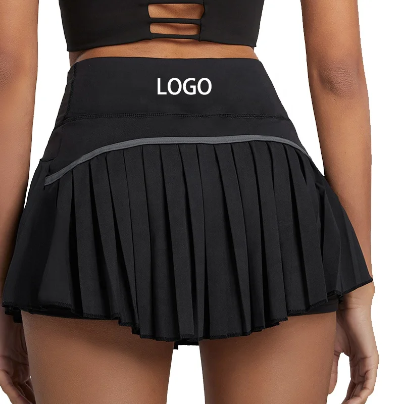 Ropa Deportiva Mujer Tendencia 2022 Golf Skorts Padel Ropa Custom Side Pleated Women Sports Tennis Skirts