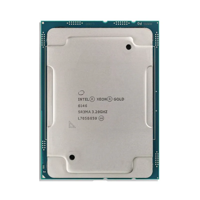 server processor Xeon Gold 6146 Processor 24.75M Cache 3.20 GHz  165W used CPU SR3MA  Gold 6142 6144 6148 6150