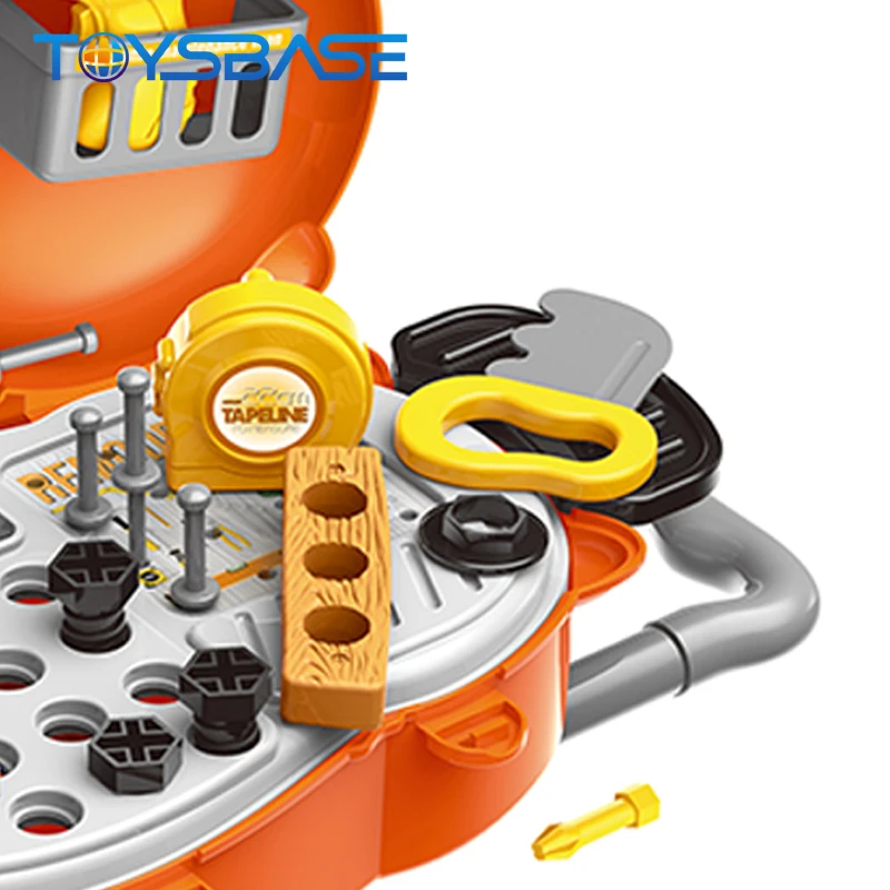 Portable Pretend Plastic Boys Toy Tools Play Set
