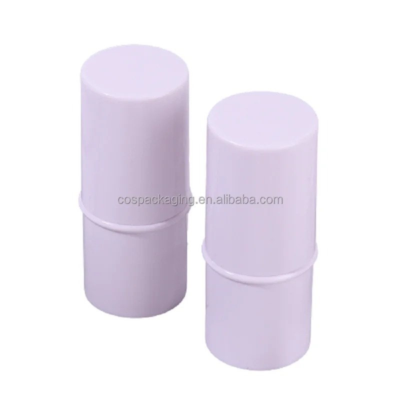 Lipstick Packaging Tube 6g Matte White Round Big Fat Makeup Contour Highlighter Blush Concealer Stick Empty Lip Balm Container