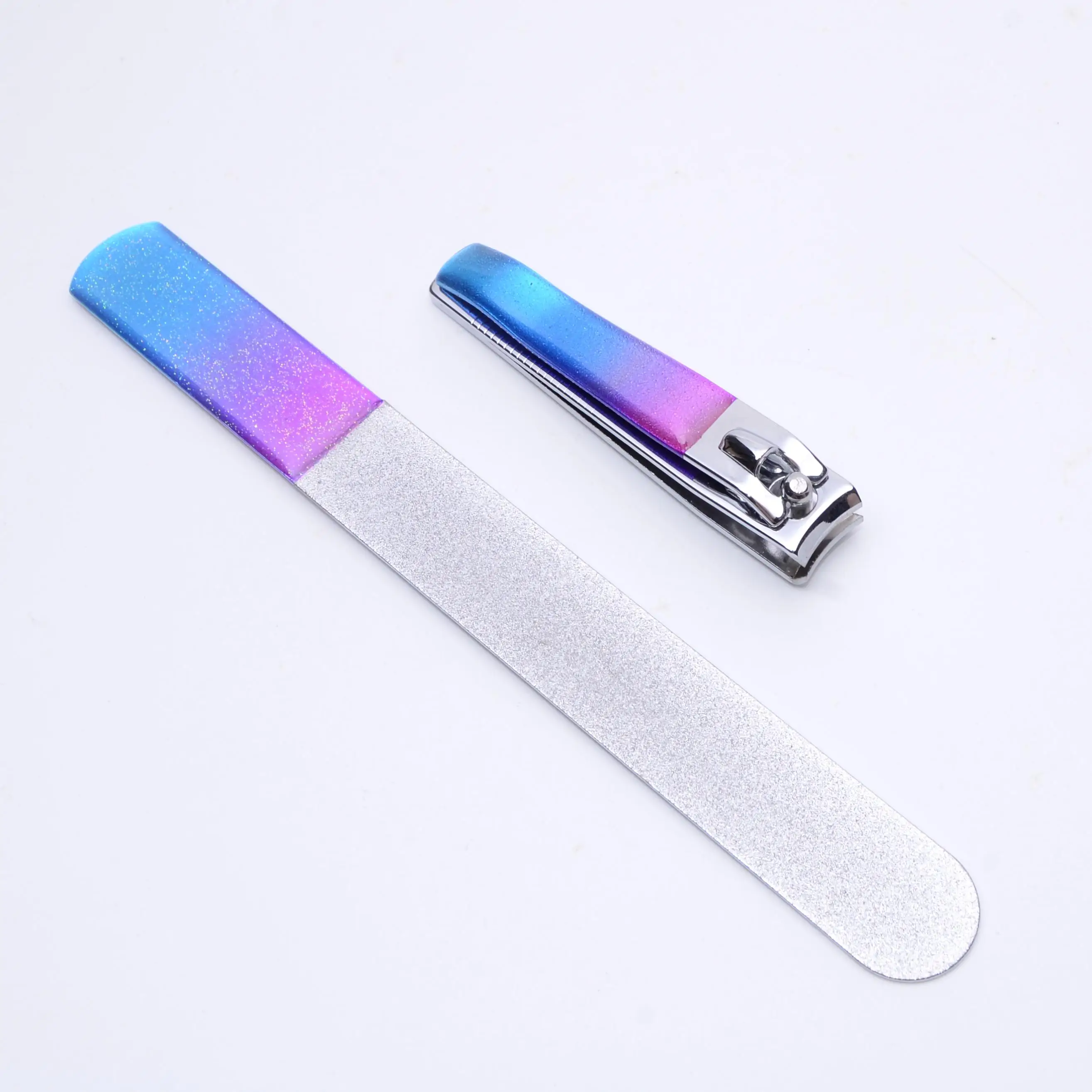 Rubber gold steel sand particle smoothly nail edge polish files in PVC bag wear-resisting manicure pedicure nail shaping file