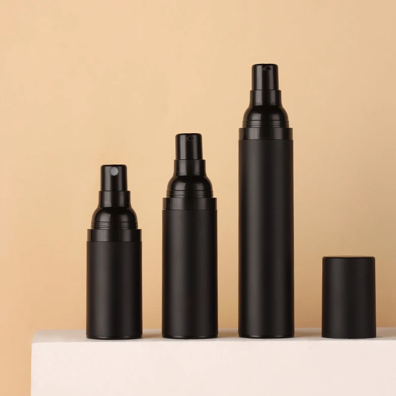 15ml 30ml 50ml PET Matte Black Plastic Diy makeup Airless Lotion Spray Bottle