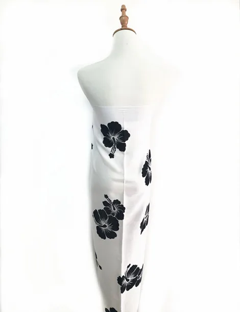 2022 Low MOQ custom Hibiscus printed 100% Rayon sarong pareo perfect beach cover up  beach wrap