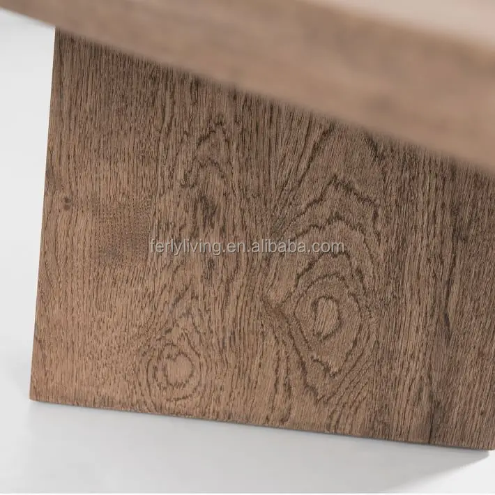 High Quality Modern Furniture Coffee Table Living Room Furniture Diagonal Leg Design Natural Color Solid Wood Coffee Table