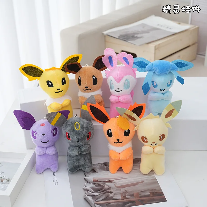 Оптовая Продажа с фабрики высокое качество 4-дюймовая плюшевая игрушка pokemoned pikachu кукла мягкие животные кулон