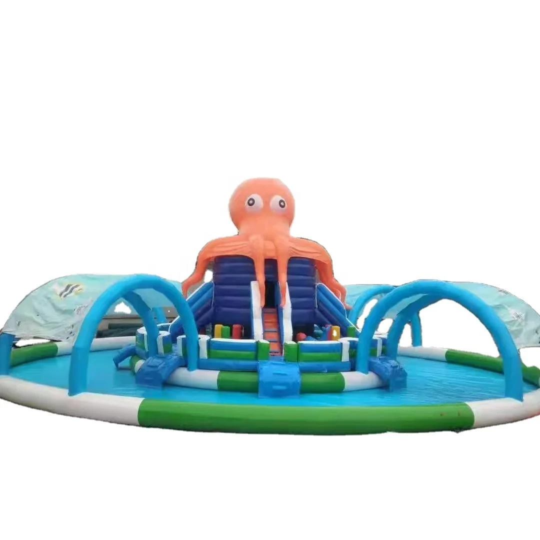 Inflatable rectangular swimming pool, inflatable water pool 10x5x0.55m for children