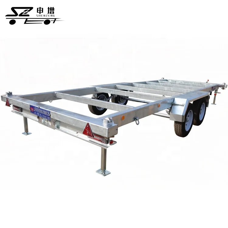 Hot Dip Galvanized Container Chassis Trailer Mobile House Trailer For Sale