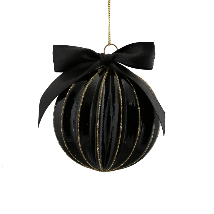 Baoying Wholesale black glass christmas balls hanging tree decoration
