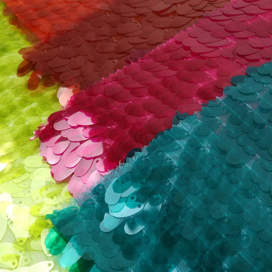 Luxury Special Embroidered Transparent Sequin Embroidery Lace Fabric for Wedding Dresses Women Girl