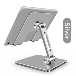 Multi-angle folding tablet stand aluminum alloy desktop tablet holder heavy duty tablet stand