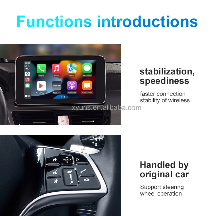3 in 1 Carplay  Adapter CP-300 Wireless carplay android auto dongle  USB player function screen project