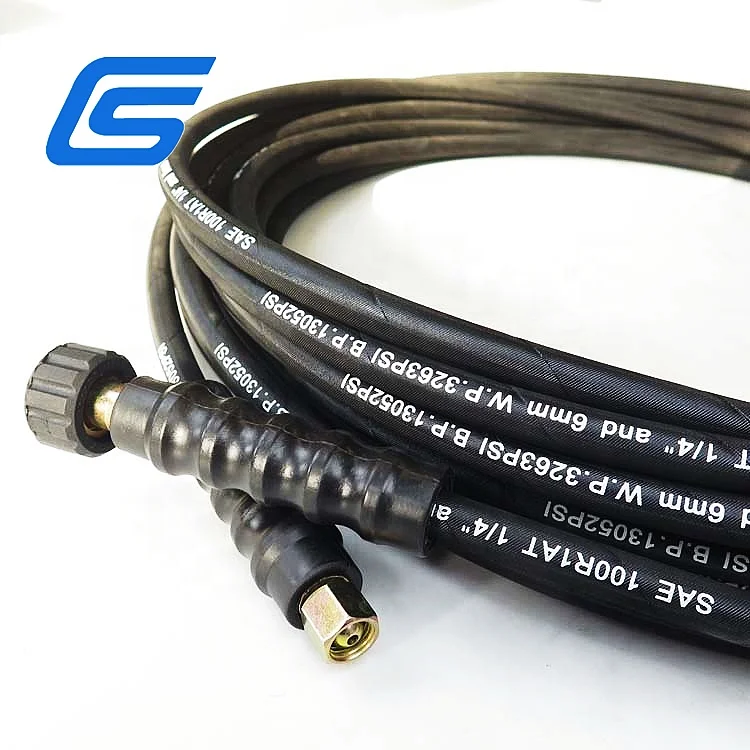 Factory price high temperature rubber hose jet washing rubber hose assembly high pressure  wire braided hose
