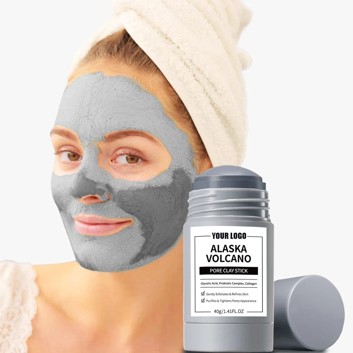 4 Color Tighten Pores Mask Stick Wormwood Niacinamide, Salicylic Acid, Volcano Strawberry Marine Reduced Oil Mud Film Stick