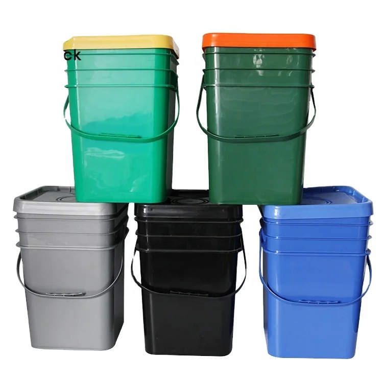 Высокое качество в 20-литровые бутыли квадратные пластиковые HDPE ведро 5-галлонная бутылка большое Дешевое Пластиковое для смазки и