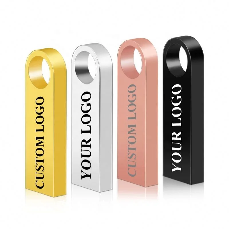 Electronics Promotion Gift Metal USB Flash Drives Customizable Logo Portable Custom USB Drive 8GB 16GB 32GB USB 2.0 3.0 U Disk