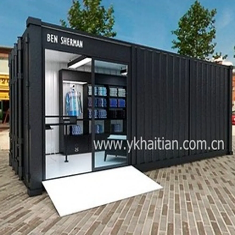 Container prefab restaurant Outdoor fast food kiosk mobile container coffee shop design