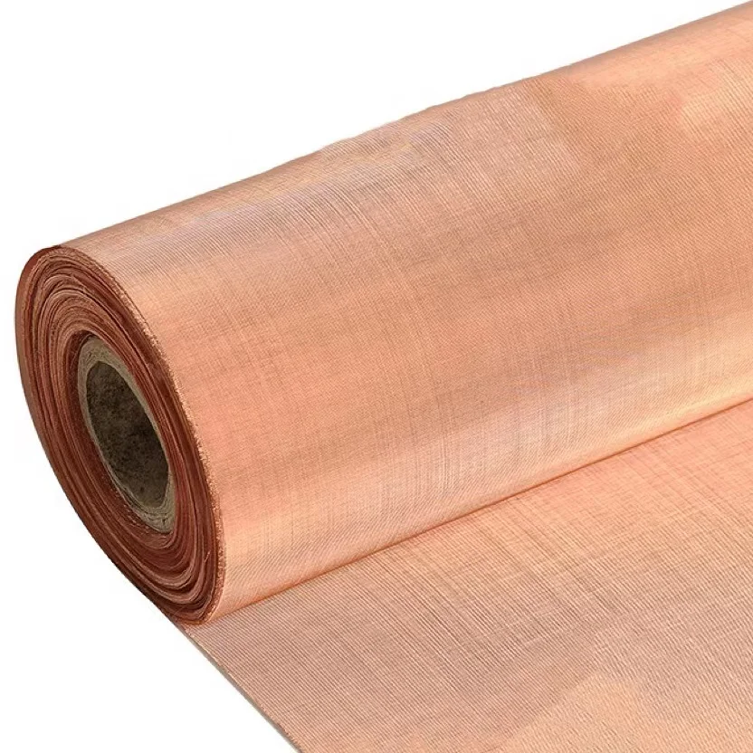 100 150 180 200 Mesh Blocking Magnetic Screen Shield Emf Faraday Cage Shielding Pure Red Copper Wire Mesh