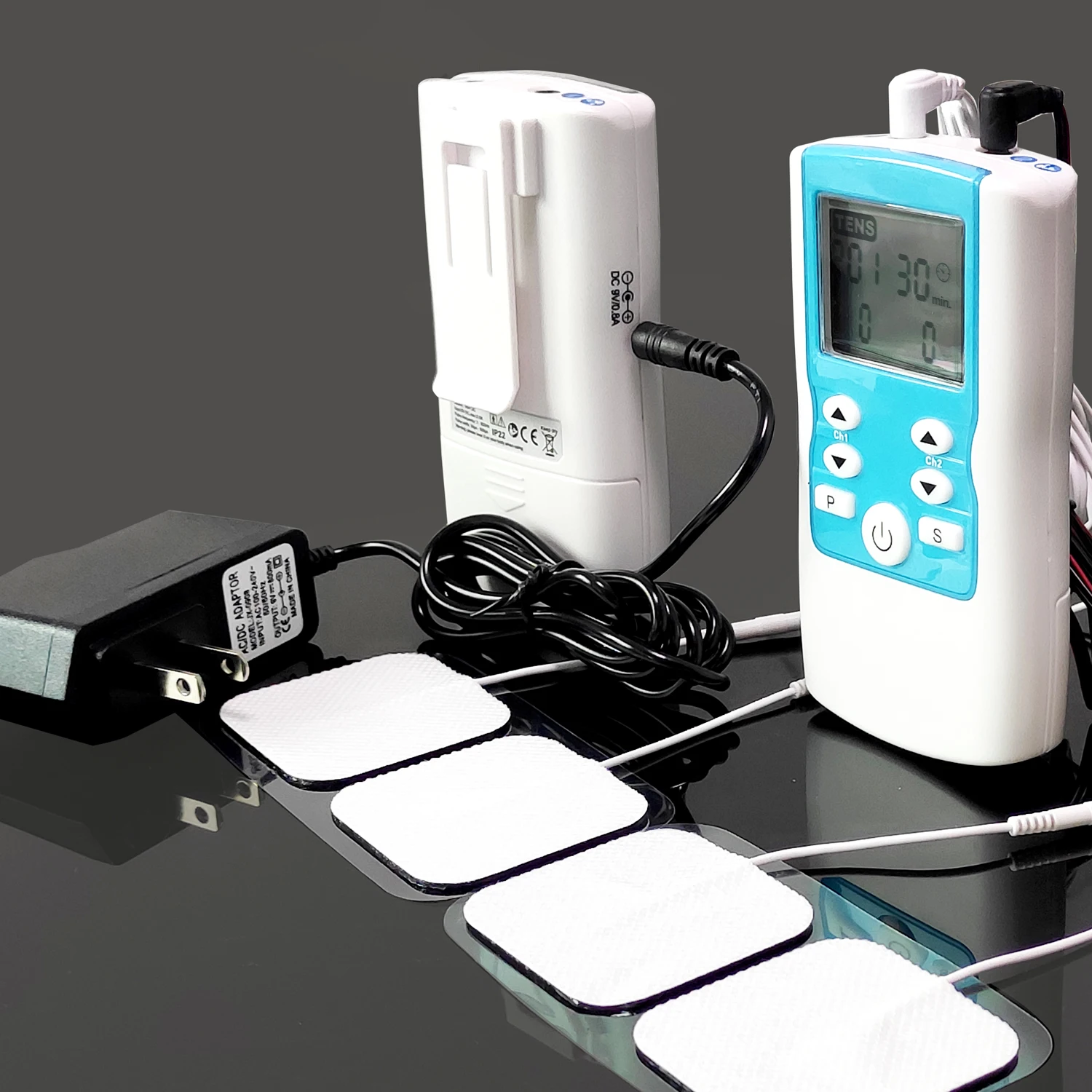 10 fixed TENS programs 2 fixed EMS programs 2 adjustable  TENS and 2 adjustable EMS programs tens unit