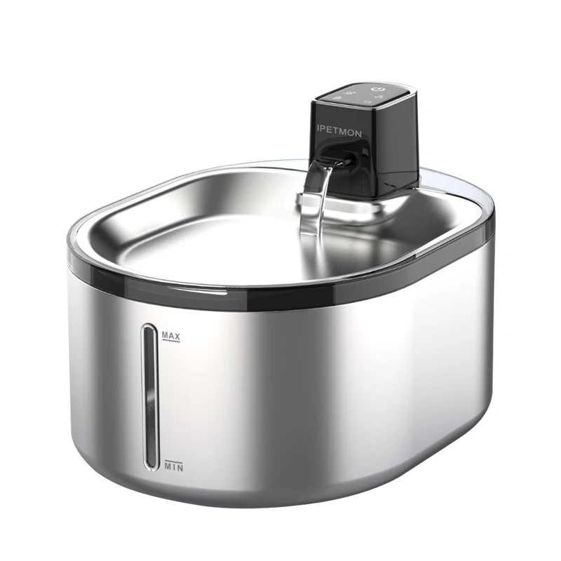 Ipetmon 4L автоматический фильтр для собак чаша USB порт домашних животных фонтан высокого качества из нержавеющей стали округлая бутылка маленькая кошка батарейный бокс
