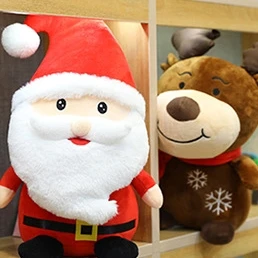 New Santa Claus figure holiday decoration doll Throw pillow wholesale Christmas gift plush toy