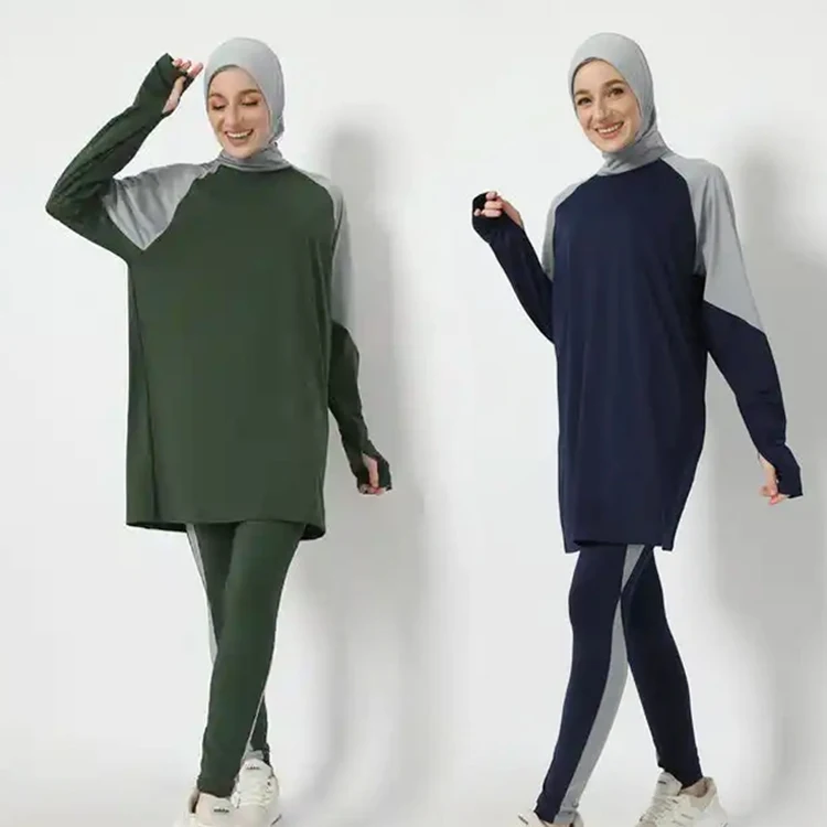 MOTIVE FORCE 2023 New Middle East Arab 3 piece set Muslim Sports Women Casual Hooded Sweater Set Sportswear