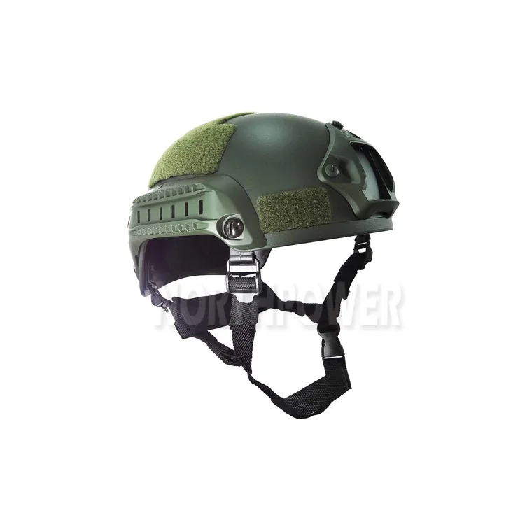 MICH 2001 Style Combat Tactical Protective Helmet with Side Rail & NVG Mount