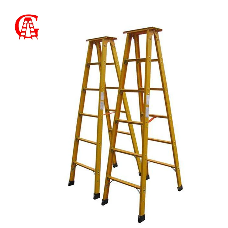 Factory Price En131 Testing Insulated Fiberglass Ladder with Shelf for Use Around Electricity