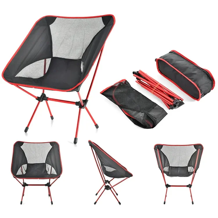 Ultralight Portable Compact Outdoor Folding Camping Custom Travel Chair Portable Small Camping Beach Folding Chair For Hiking