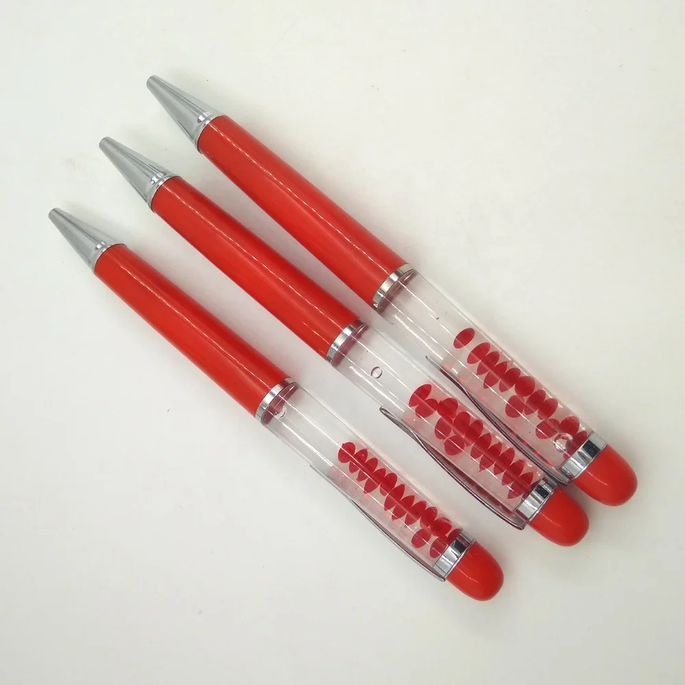 
2D 3D floater liquid oil floating ball pen 
