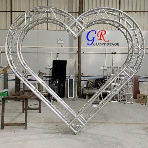  Сердца на заказ Арка изогнутая крыша фон события алюминиевая сценическая