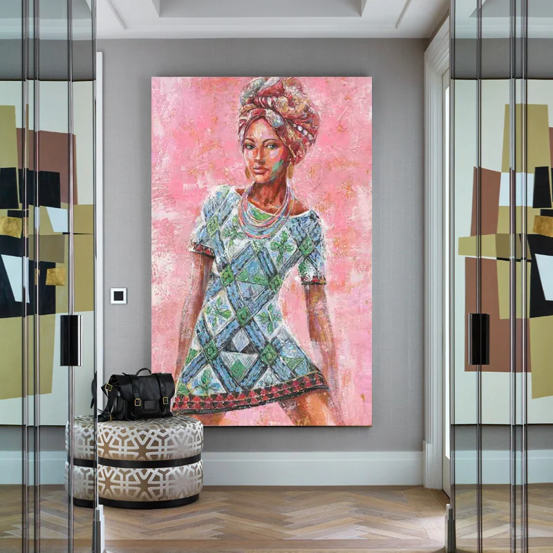 Картины на стену в рамке для африканских женщин, 90*140 см
