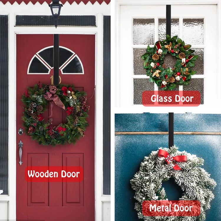 Wreath Door Hanger Christmas Decorations12in Wreath Hangers for Front Door Decor