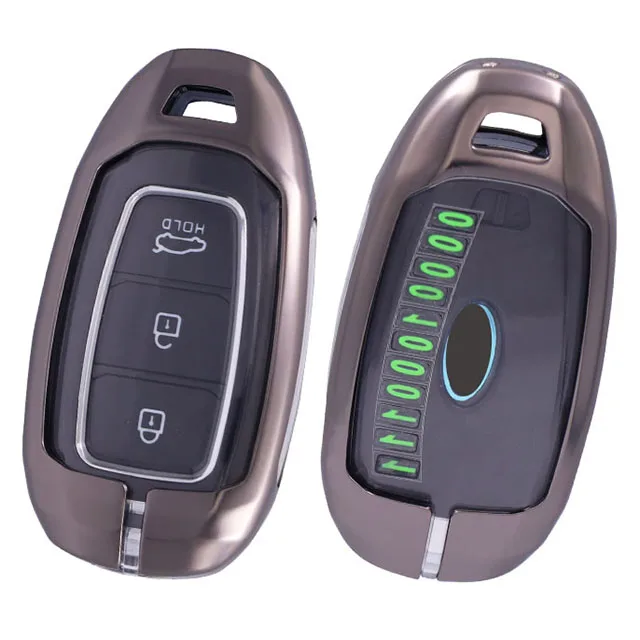 Classic zinc alloy die casting classic car key case cover high quality metal hyundai remote car key case shell