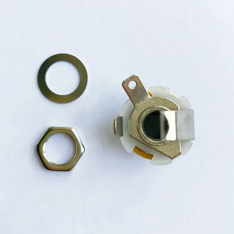 1/4 Inch 6.35mm Switchcraft Guitar Input Jack Mono Chassis Input Output Guitar Jack for Guitar Parts