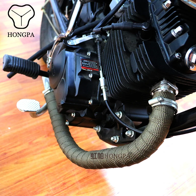 Motorcycle 5M * 50MM Thermal Exhaust tape Exhaust Pipe Wrap Heat Resistant Cloth Belt For Universal Motorbike