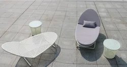 Под открытым небом отеля бассейн Приморский ротанга из алюминиевого сплава на открытом воздухе комплект одежды для дома