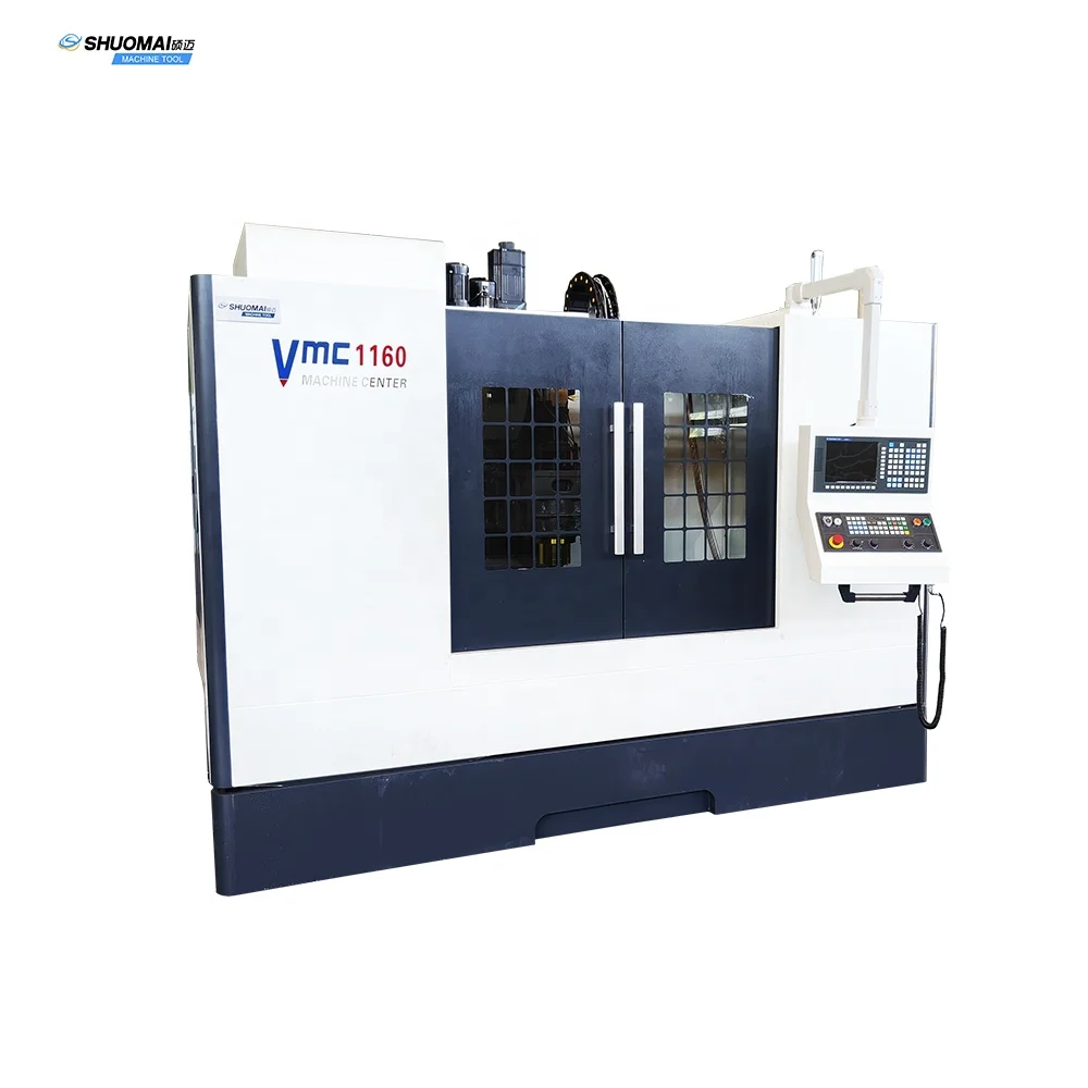 VMC1160 vertical 3 axis CNC machining center with GSK FANUC controller Taiwan spindle Taiwan ATC