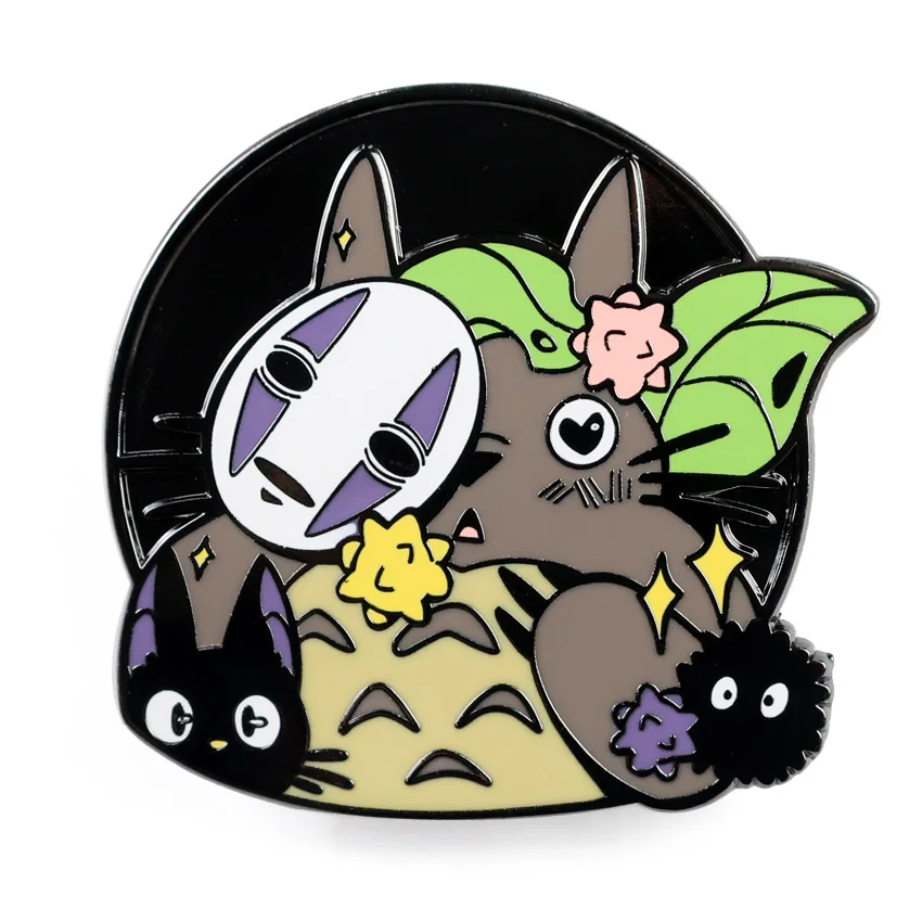 high quality cheap metal studio ghibli diamond horror joke tarot enamel pin