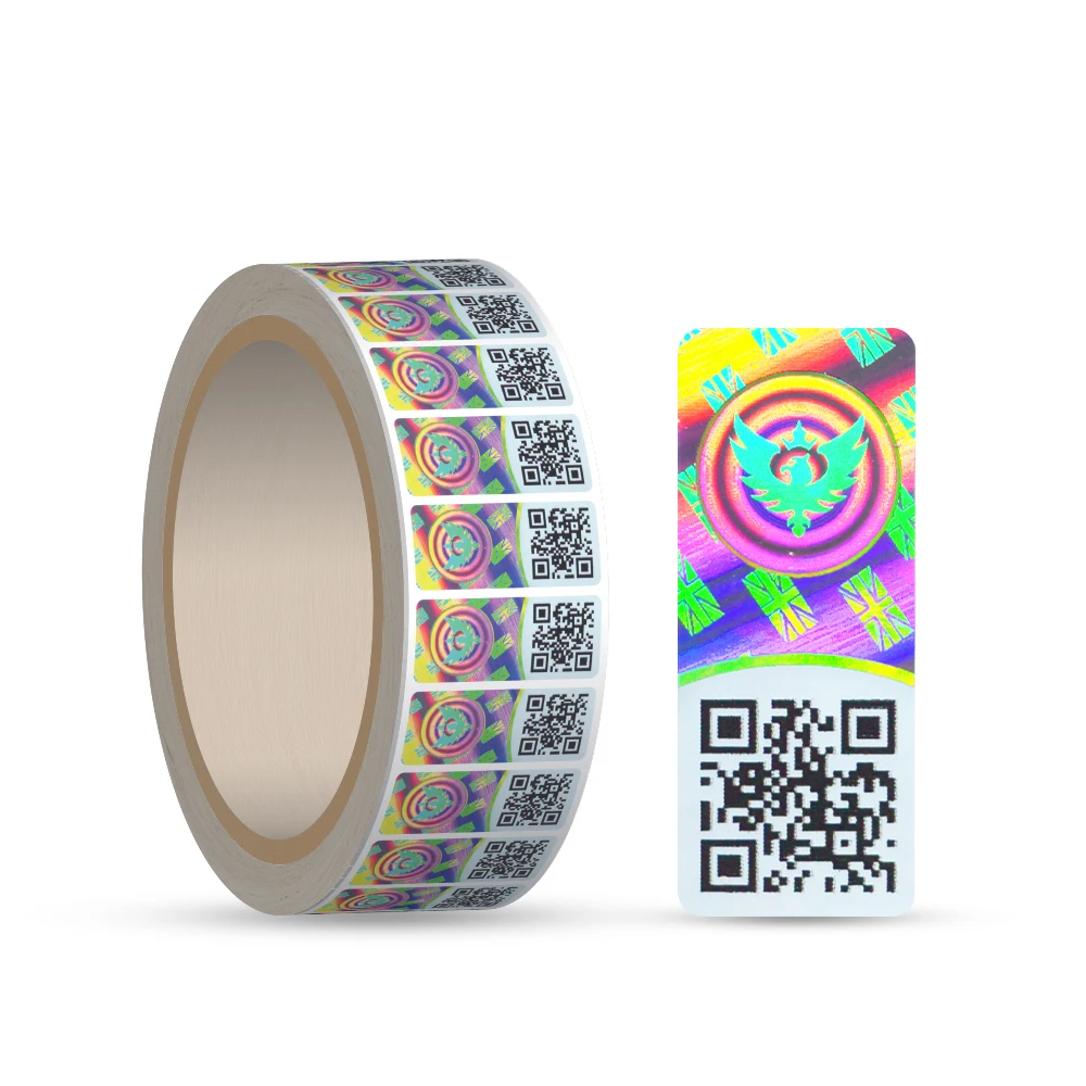 anti counterfeit hologram stickers 3d qr code labels 3d QR Code barcode holographic sticker