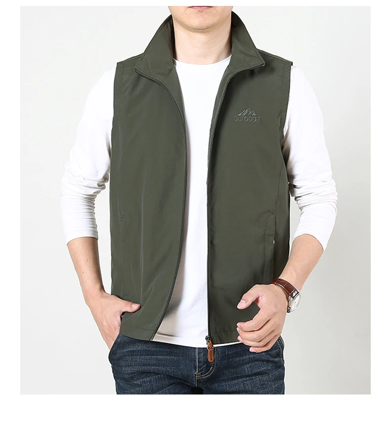 Stand collar jacket outdoor quick drying waistcoat
