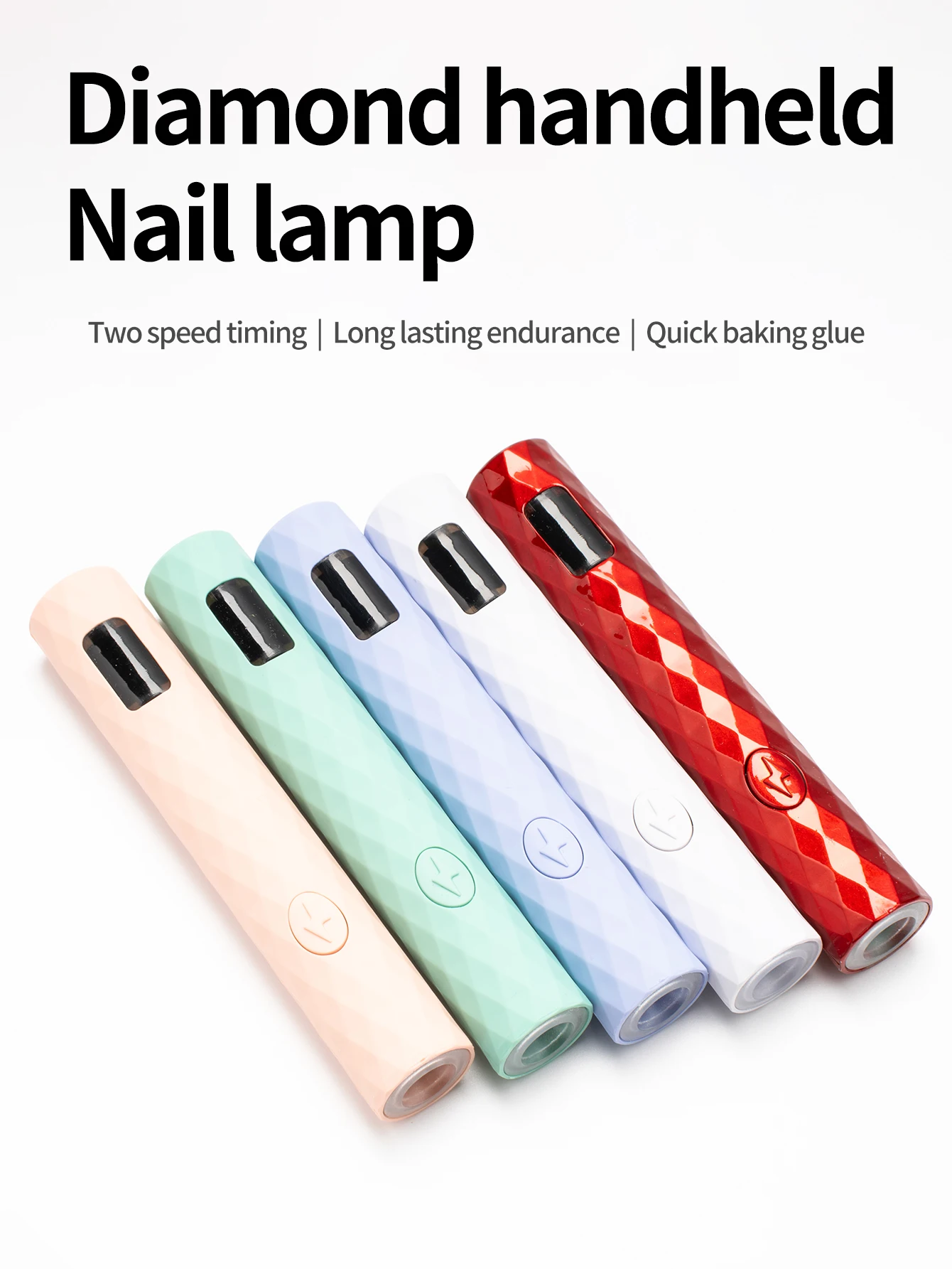 Mini Portable USB LED Nail Dryer Handheld UV Lamp with Display Screen Cordless Rechargeable Customizable Nail Care logo