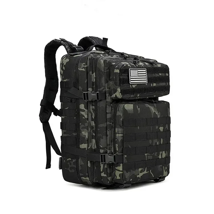 Outdoor Camping Rucksack Backpack Training Travel Climbing Hiking Backpack Hunting 45L Outing Backpack