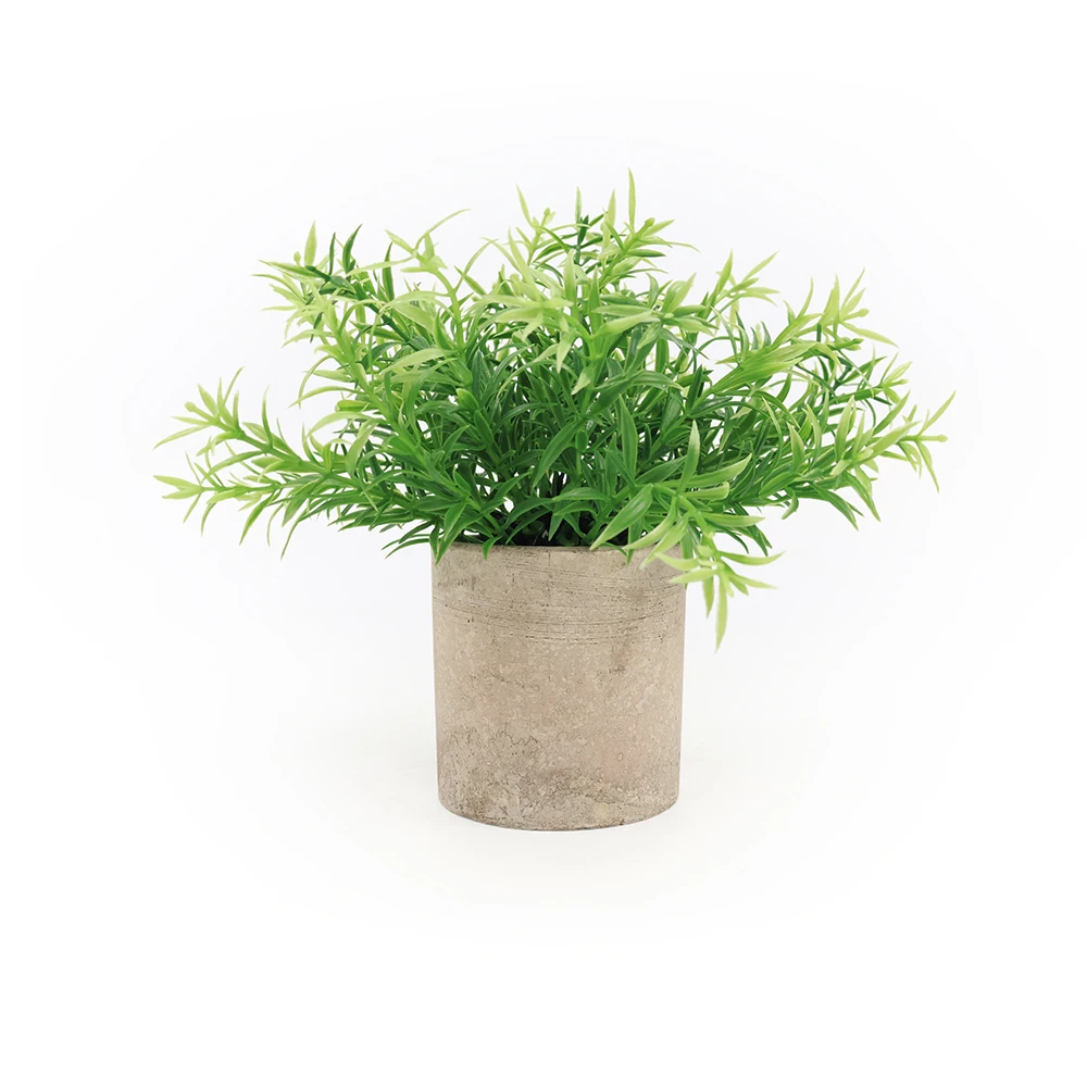 Decorative indoor small green artificial indoor plants with pot