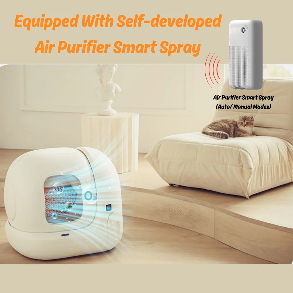 PETKIT Smart Self Cleaning Cat Litter Box Automatic App Control Cat Toilet Air Purifier Spray