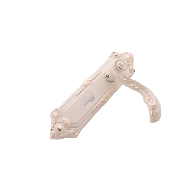 New design luxury fancy door handles zinc alloy household bedroom wooden door handles