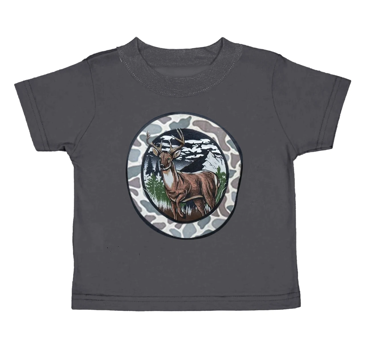 BT0464 Pre-order Boutique Wholesale Printed Black Cartoon Unisex Kids Short Sleeve T Shirt Kids Clothes Children