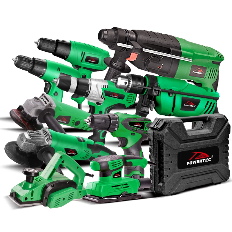 POWERTEC 1.5Ah Li-ion battery cordless power drill  wood hand drill 18v  cordless screwdriver